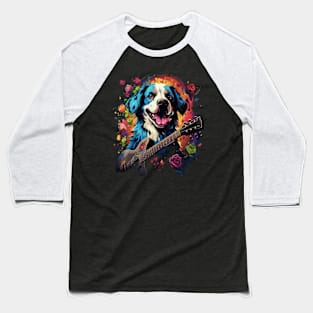 Dalmatian Playing Guitar Baseball T-Shirt